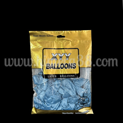 Балони Хром 50бр SKY BLUE