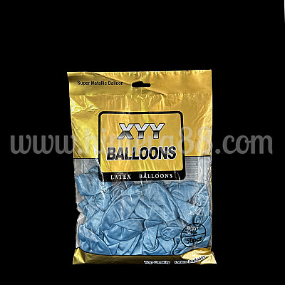 Балони Хром 50бр SKY BLUE