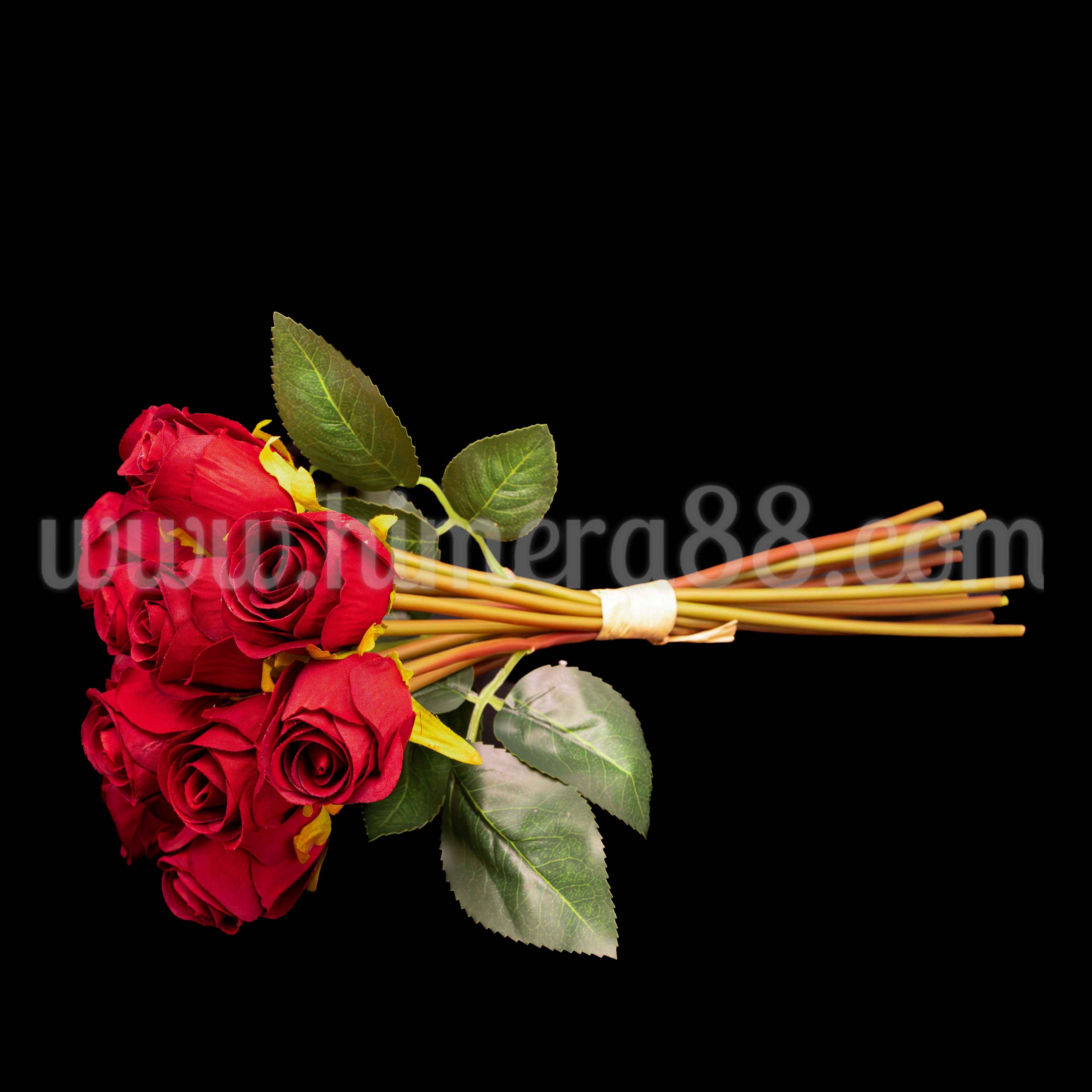 Букет рози пъпка Stylish 3.5cm/12бр Red - изглед 2