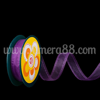 Органзена панделка с кант 2СМ/10М Dark Purple