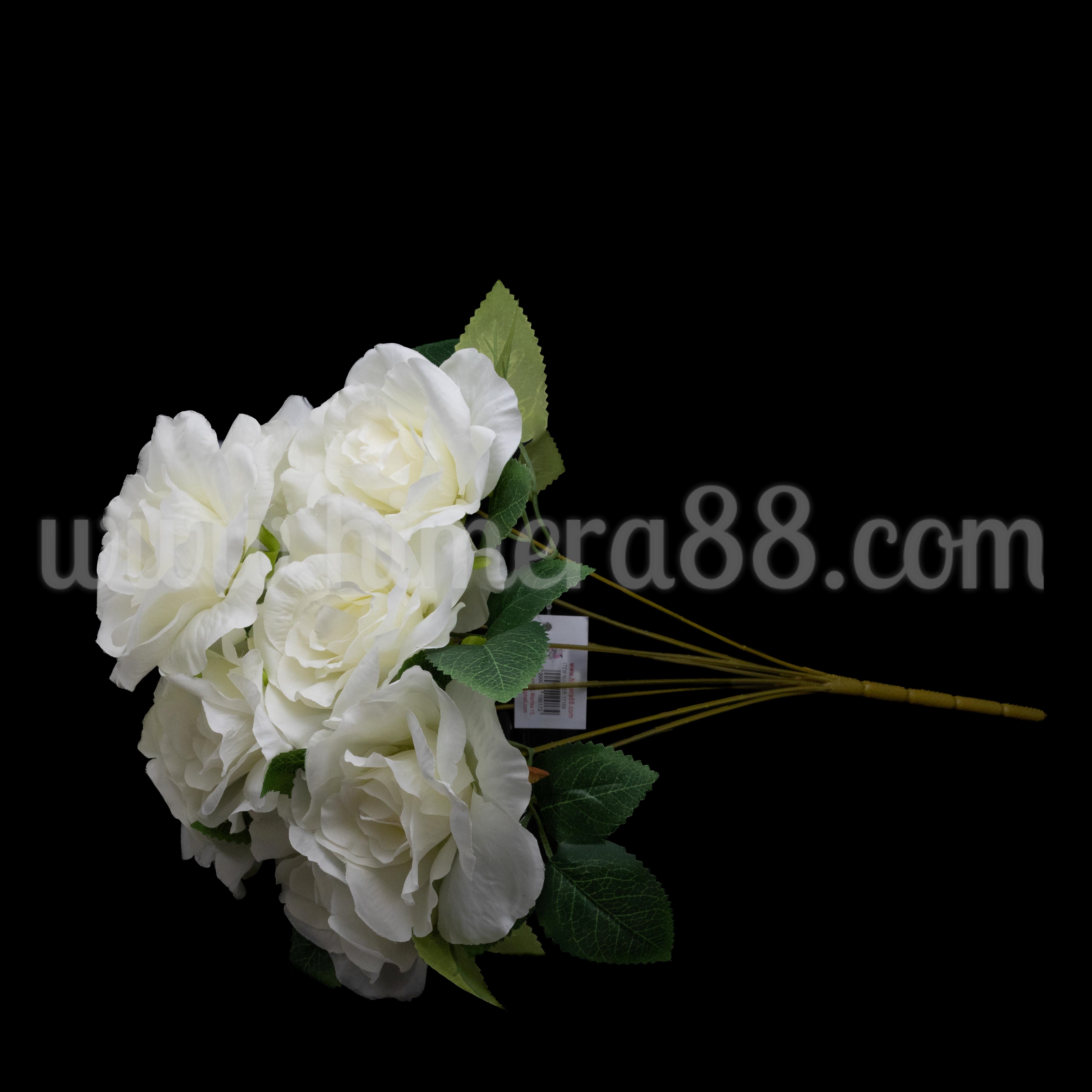 Букет мускусна роза 10см/9бр White - изглед 2