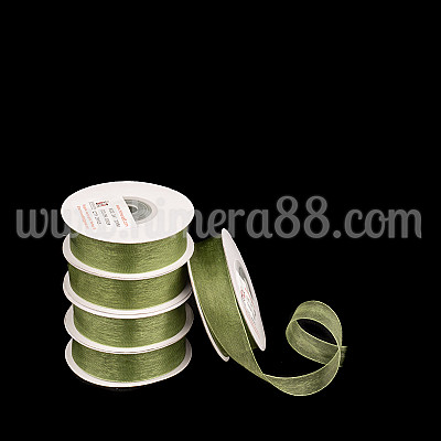 Органзена панделка Pastel 2см×25y/5бр - Green 